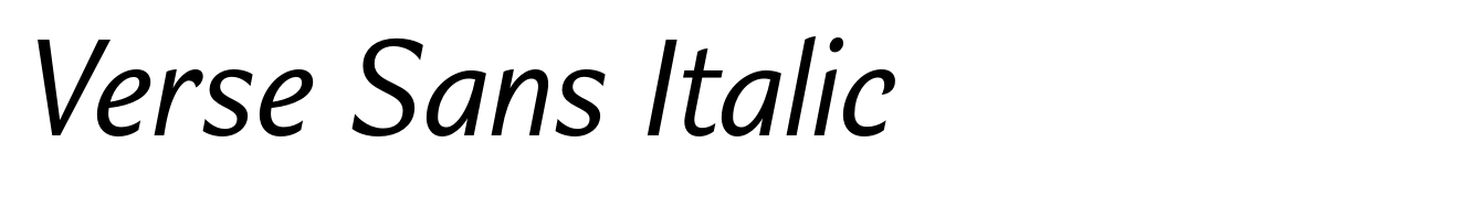 Verse Sans Italic